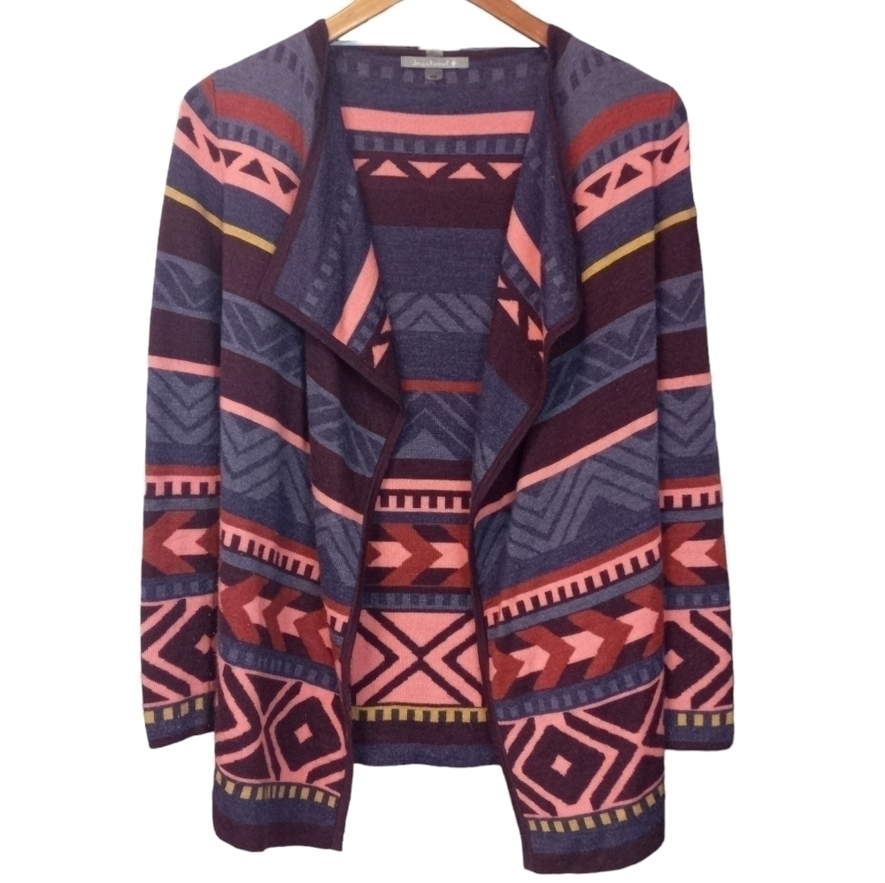 Smartwool Camp House Aztec Geometric Print Cardigan Sweater Size XS